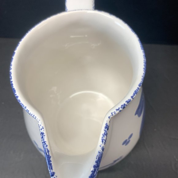 Pier 1 Blue And White Ceramic Pitcher - Picture 5 of 8